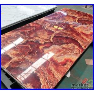 UV Marble Board แผ่นลายหินอ่อน หินวีเนียร์ ตกแต่งบ้าน ตกแต่งผนัง รุ่น KL8047