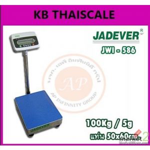 เครื่องชั่งวางพื้น100กิโล ละเอียด5g JADEVER JWI-586 แท่นชั่ง 50x60cm