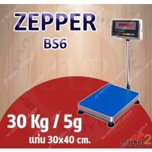 เครื่องชั่งแบบวางพื้น 30kg ละเอียด 5g ZEPPER รุ่น B6S Series แท่นชั่ง30x40cm