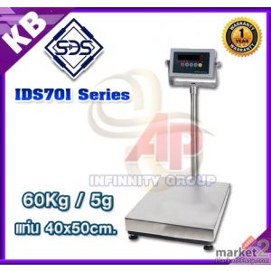 เครื่องชั่งดิจิตอล 60kg ความละเอียด5g แท่น40X50CM ยี่ห้อSDS รุ่น IDS701