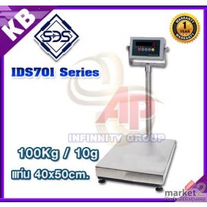 เครื่องชั่งดิจิตอล 100kg  ความละเอียด5g แท่น40X50cm ยี่ห้อSDS รุ่น IDS701