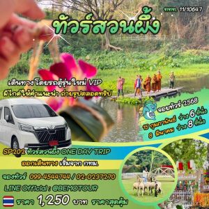 ทัวร์สวนผึ้ง ONE DAY TRIP ราคาสุดคุ้ม เพียง 1,250 บาท