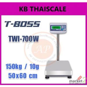 เครื่องชั่งแบบวางพื้น 150kg ละเอียด 10g  แท่น50x60cm ยี่ห้อ T-BOSS รุ่นTWI-700W 