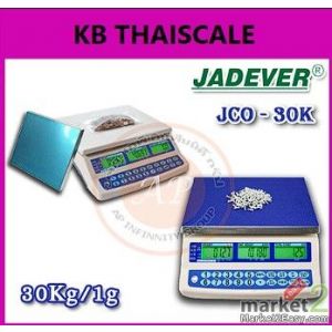 เครื่องชั่งนับจำนวน 30กิโลกรัม ค่าละเอียด 1 กรัม รุ่นJCO-30K ยี่ห้อ JADEVER