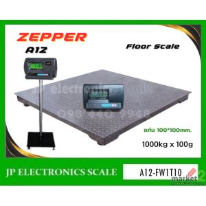 เครื่องชั่งวางพื้น1000kg ค่าะเอียด100g ยี่ห้อ ZEPPER รุ่น A12-FW1T10