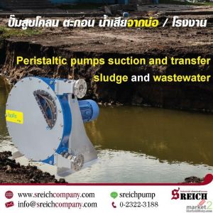 ปั๊มรีดท่อ Peristaltic pumps ปั๊มสูบส่งโคลน ปั๊มน้ำเสียมีตะกอน