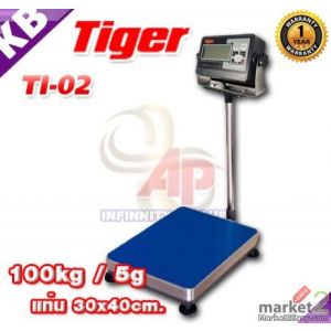 เครื่องชั่งตั้งพื้น 100kg ความละเอียด 5g  Tiger รุ่น TI–02 แท่นชั่ง30x40cm